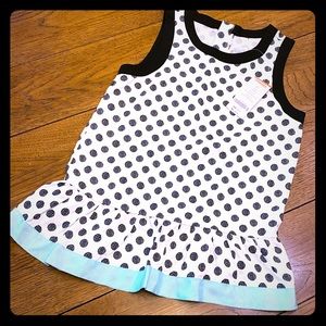 NWT Polkadot Soft Girls Drop Waist Tunic Size 8